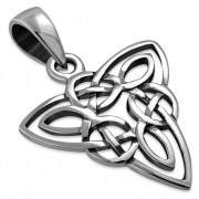 Celtic Trinity Plain Silver Pendant, pn80